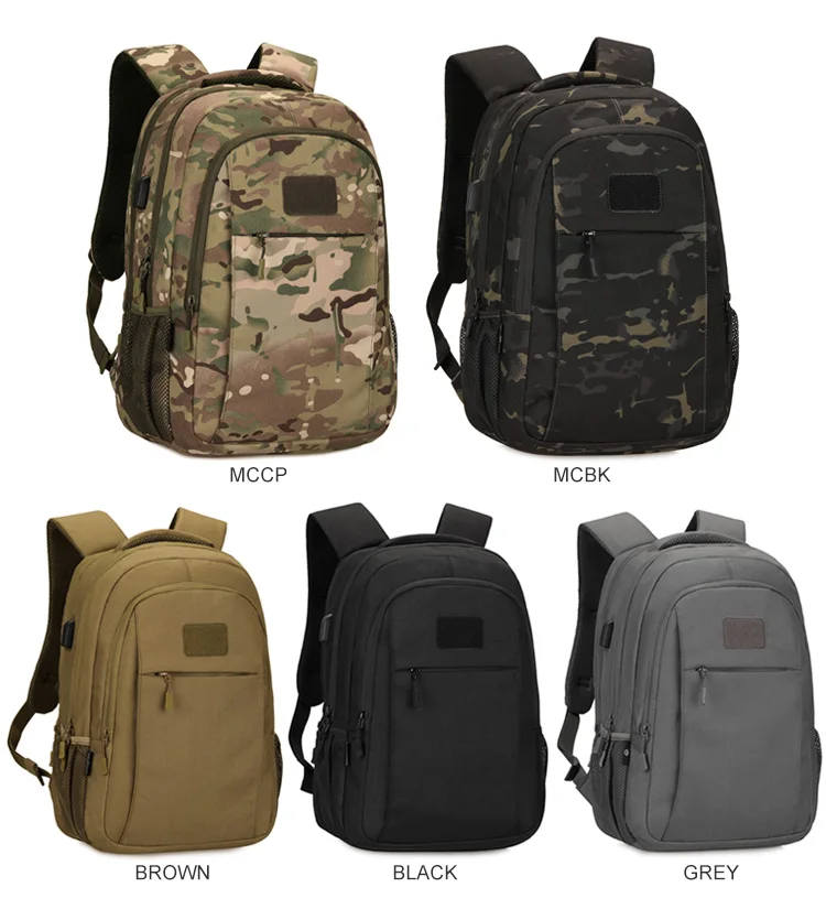 Waterproof 600D Oxford Camping Trekking Hunting Tactical Backpack MOLLE Bag Hiking Daypacks With Power Charging 2