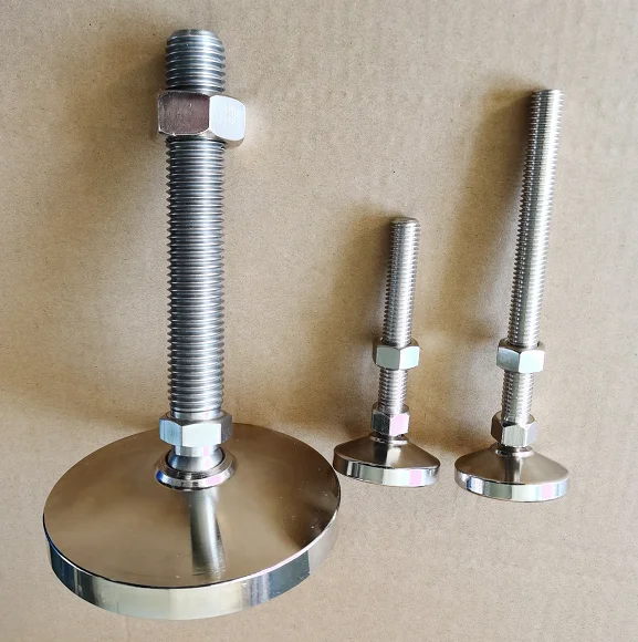 Dia 32/40/50mm L50/60/80/100mm Swivel Thread Stem Furniture Leg Leveler Adjustable Foot Leveling Feet for Machine