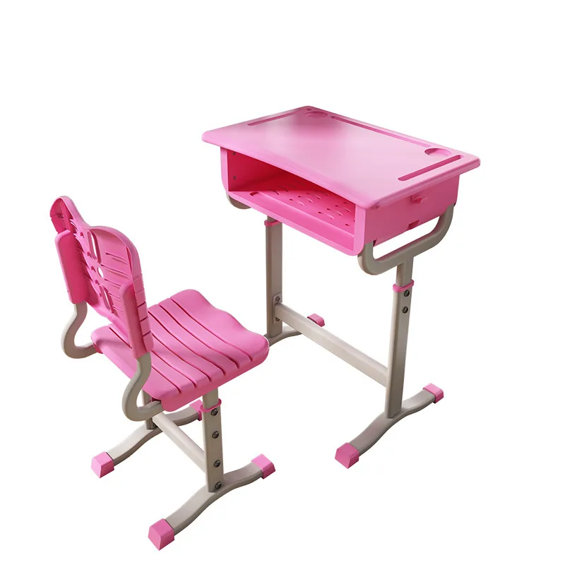 New Style Study Drawing Children Desk Chair Set Automatically Adjust The Height Of Student Desks And Chairs With Factory Price