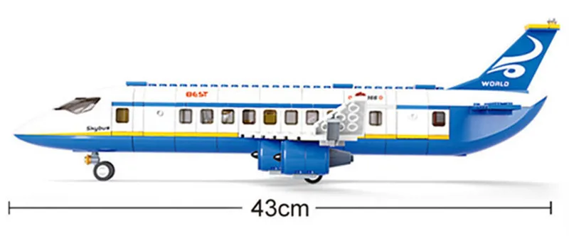 
sluban 0366 463Pcs City Airport Airbus Aircraft Airplane Plane Brinquedos Avion Building Blocks Bricks Toys for Children 