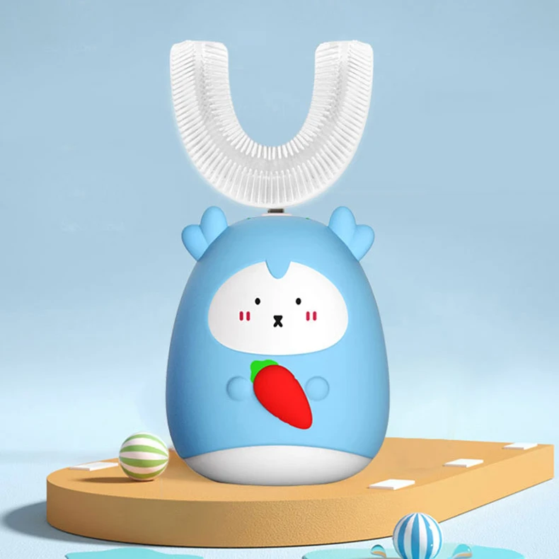
 Portable Wireless Smart Rechargeable Travel Home Automatic Electric Silicone Kids Toothbrush  