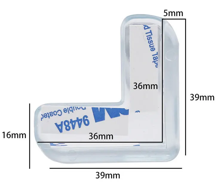Мягкие прозрачные накладки на углы стола для дома, силиконовые формы, прозрачные L-образные защитные углы для безопасности детей