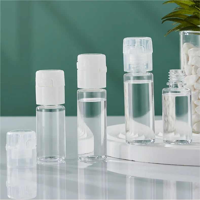 HOT SALE 10ml or 15ml PET plastic essential oil bottle  dropper  bottle with flip top cap for oil filling Child Resistant Cap