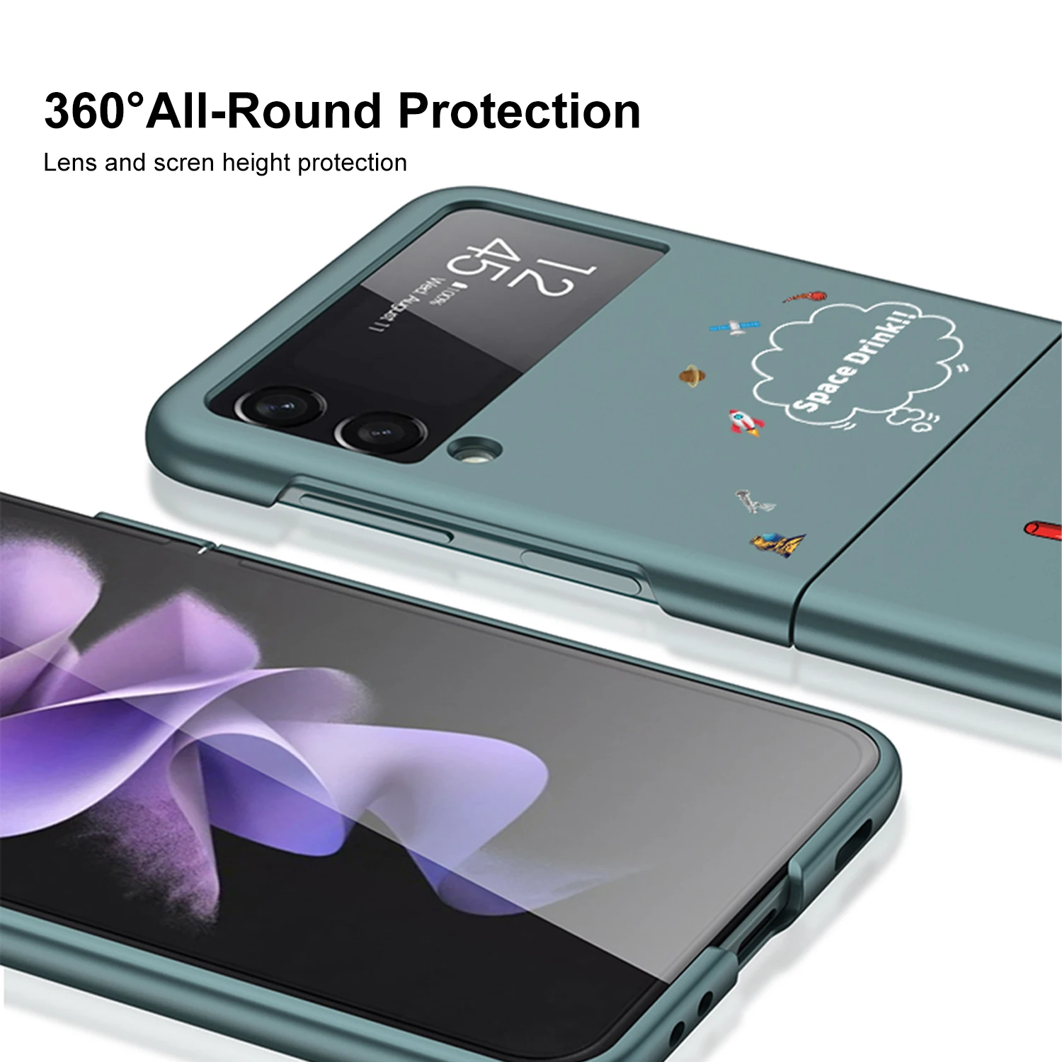 Подходит для Samsung galaxy z flip 3 чехол из поликарбоната матовый ударопрочный жесткий чехол складной чехол для мобильного телефона по заводской цене