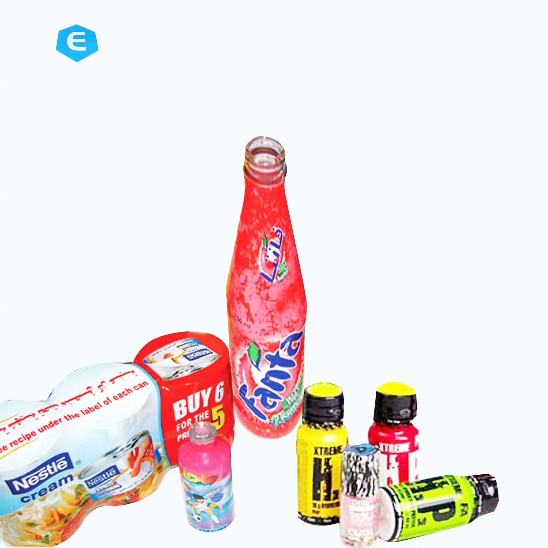 Meet food grade PVC/PET wrap shrink label for packing chewing gum/glass bottle