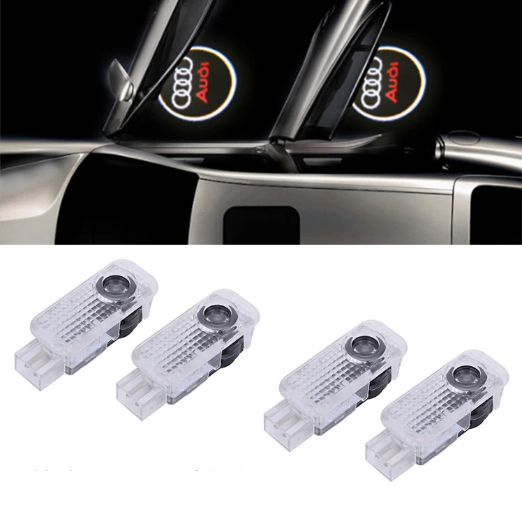 Светодиодный прожектор с логотипом двери автомобиля, лазерные приветственные огни, привидение, теневой свет для audi A6L/A4L/A3/A5 // Q3/Q5/Q7