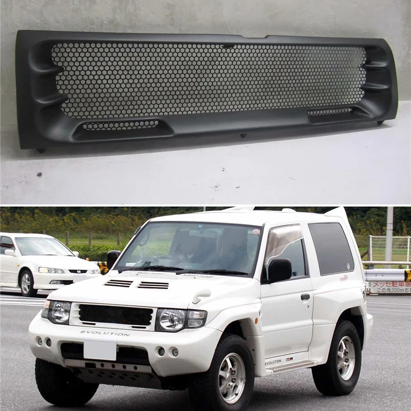 Использовать для Mitsubishi Shogun Pajero V55 1996 1997 углеродного волокна refitt спереди центр гоночной решетка Обложка Аксессуары тела комплект zonsuve