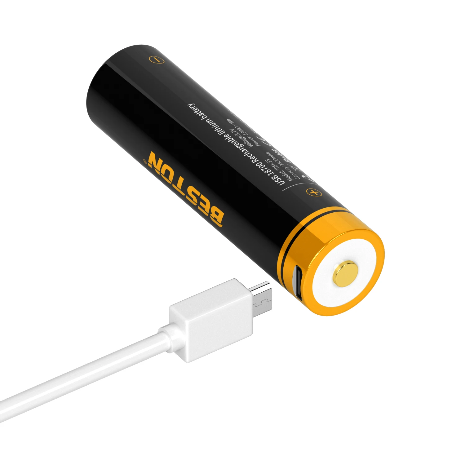 Beston 3.6V 18650 USB Rechargeable Lithium Battery 3500mAh Li-ion batteries for Torch