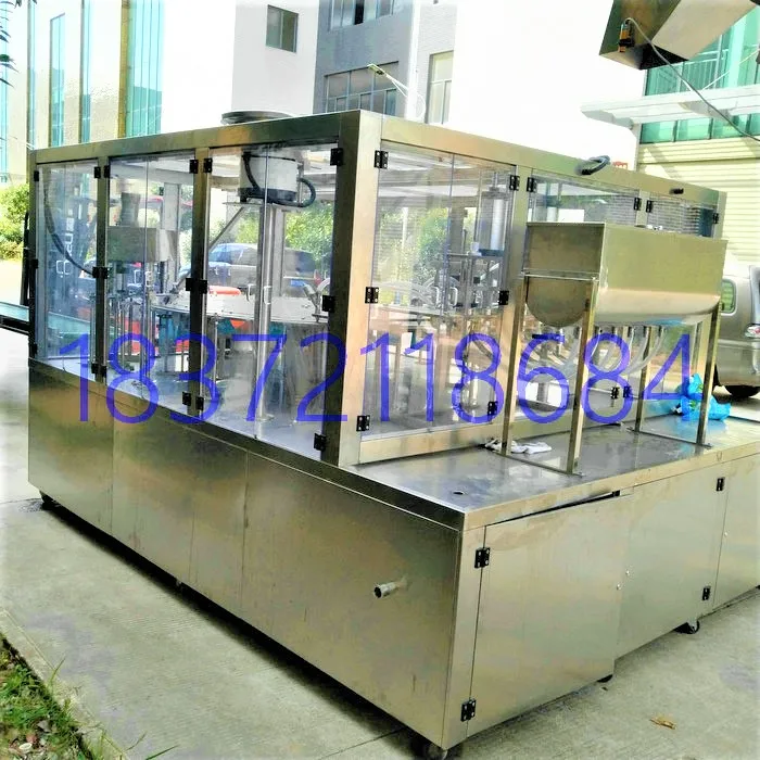 Automatic Doypack Hydrogen Water Milk Juice Spout Pouch Hot Filling Sealing Capping Machine