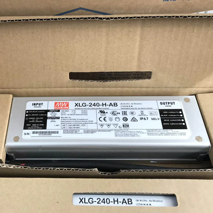 Meanwell XLG-320-L-Da2 XLG-320-H-Da2 320 Вт 1400Ma Постоянная мощность Dali Dimming Dali2 система управления светодиодный драйвер