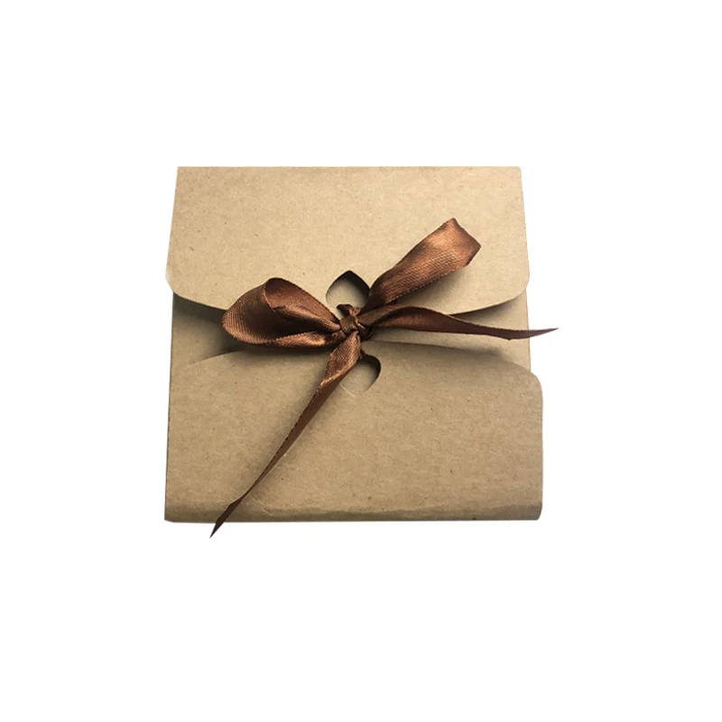 New design pastry cookie paper box chocolate chip cookie packaging box brown white custom color with ribbons