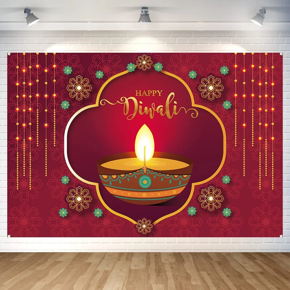 Золотые черные украшения для фестиваля Diwali праздничный гобелен счастливый фон настенный подвесной