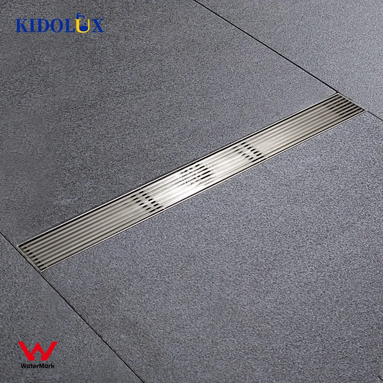 Watermark 600*68 mm Long Stainless Steel 304 Waste Gate Shower Linear Drain Channel With Hair Stop Catcher Filter Anti Odeure
