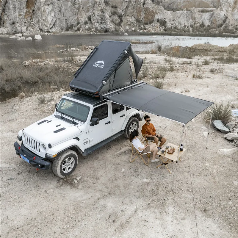 Wild Land 4WD Aluminum Side Awning Rectangle Extendable SUV Car Shade Outdoor Activities Camping Gear Overland Glamping Offroad
