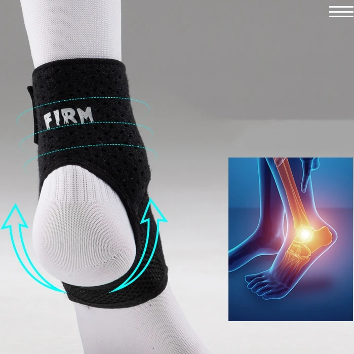 Sports Protector Compression Basketball Elastic Black Ankle Supports Sleeve Brace for Climbing Running Tennis Workout Fitness