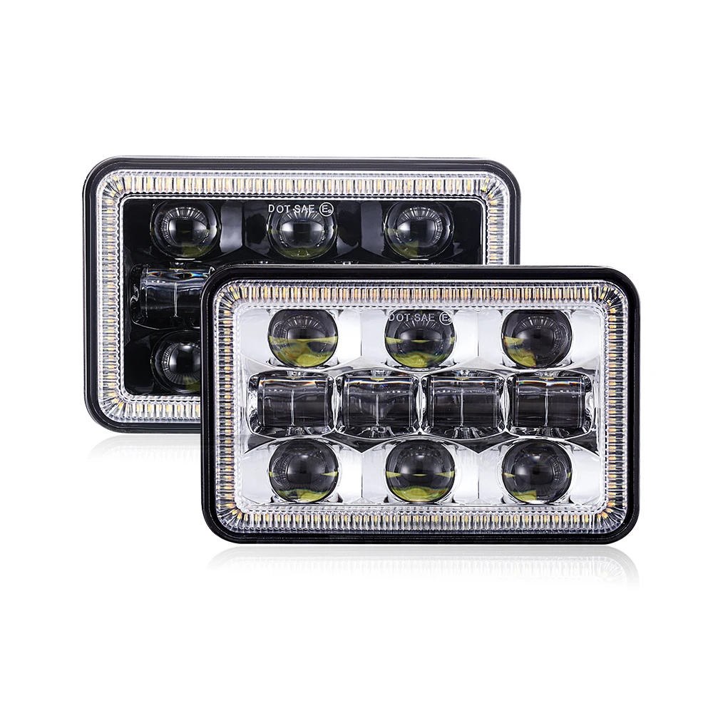 
Factory wholesales car led square headlight 4x6 inch square 45W 12V-32V LED TRUCK LIGHT LED WORK LIGHT with DRL 