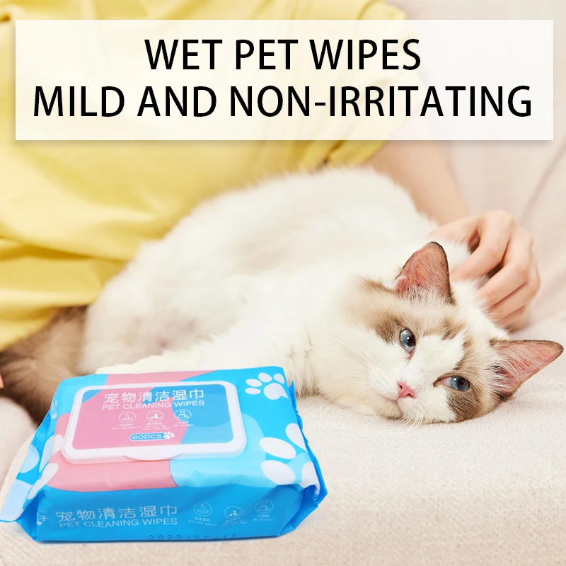 pet cleaning wipes clean ear, face, body and paw of dogs gentle remove dirt eco friendly