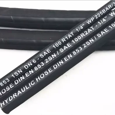 High Quality Pressure SAE 100 R1AT DIN EN 853 1SN R2AT 2SN 4SH 4SP Industrial Hydraulic Steel Wire Braided Flexible Rubber Hoses