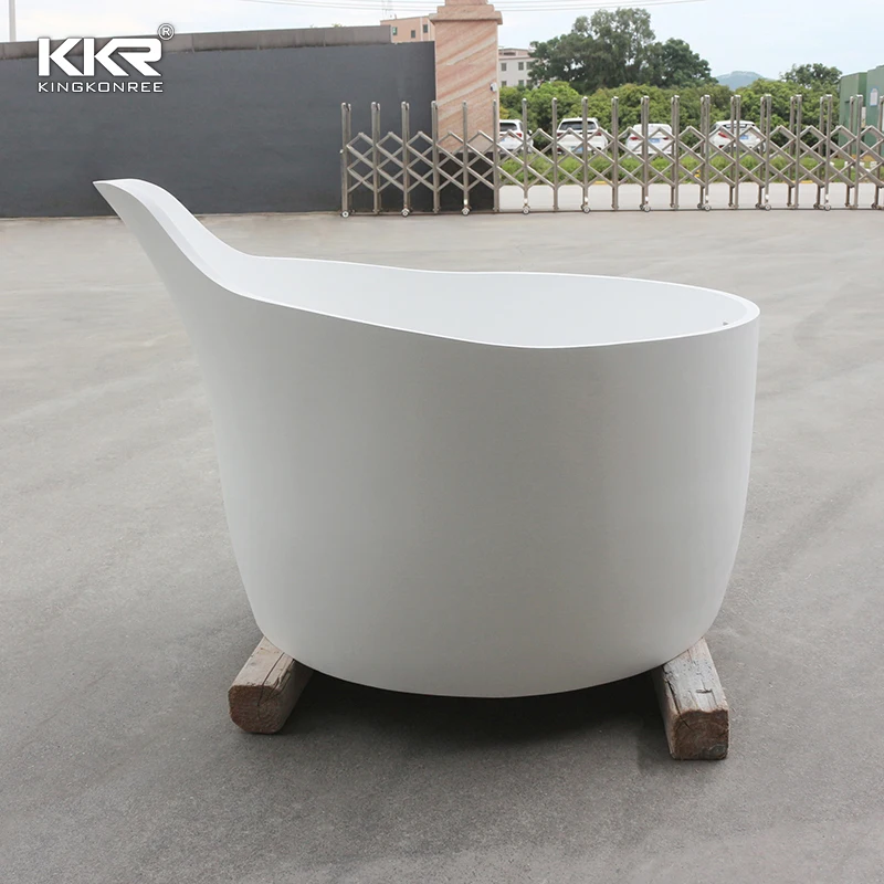 Popular pure black Moon desgin freestanding bathtubs Hot Sale Solid Surface Bathtub Freestanding Bath Tub