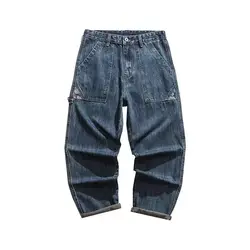 GINGTTO Dropship Wholesale Streetwear Mens Denim Jeans Baggy Jeans Man