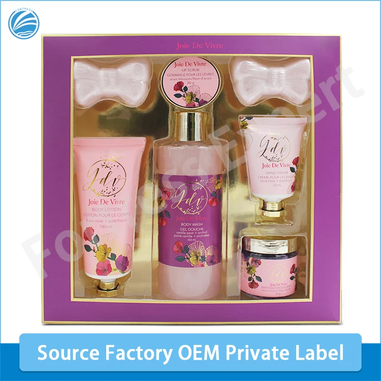 OEM ODM Private Label Natural Organic Travel Home Spa Bath Sets Bath Gift Sets For Women