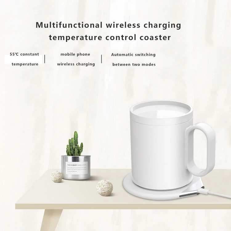 K & B Custom Multifunctional Wireless Charging Temperature Control Smart Coffee Mug