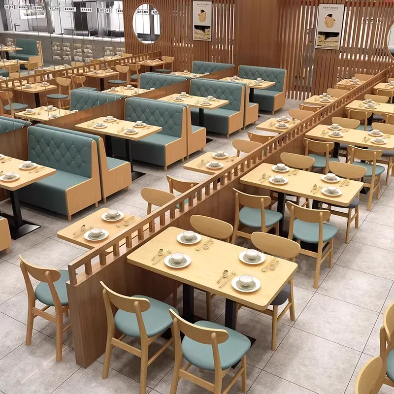 Modern Style 2024 Wooden Restaurant Booth for Dining Hotel Hall & Workshop for Cafe Bar Furniture