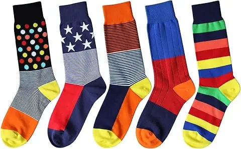 Happiness Funny Socks Bright Colored Crazy Socks High Quality Fashion Custom Made Fancyed Cool Business Cotton Socks Men Casual