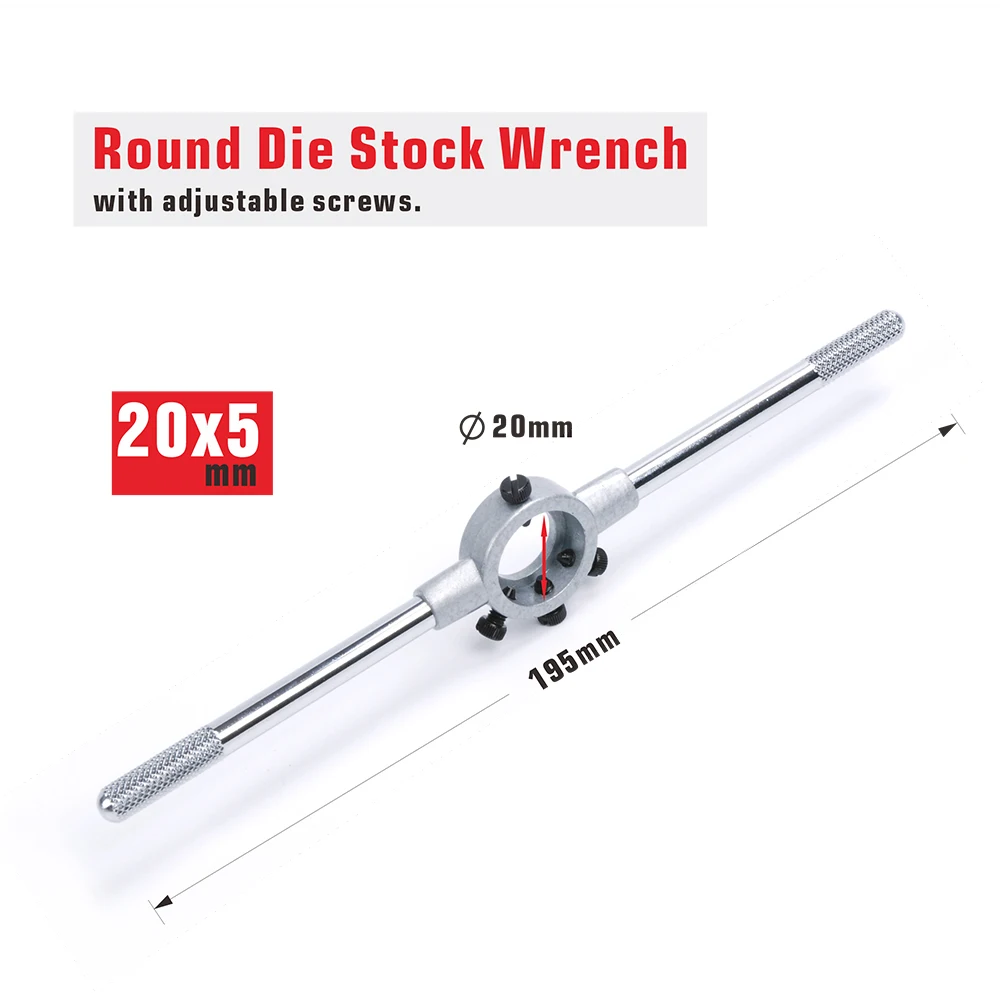 Лидер продаж ручной инструмент RTS DIN225 легированная сталь твердосплавный Hss m20x5 мм регулируемый круглый штамповочный ключ