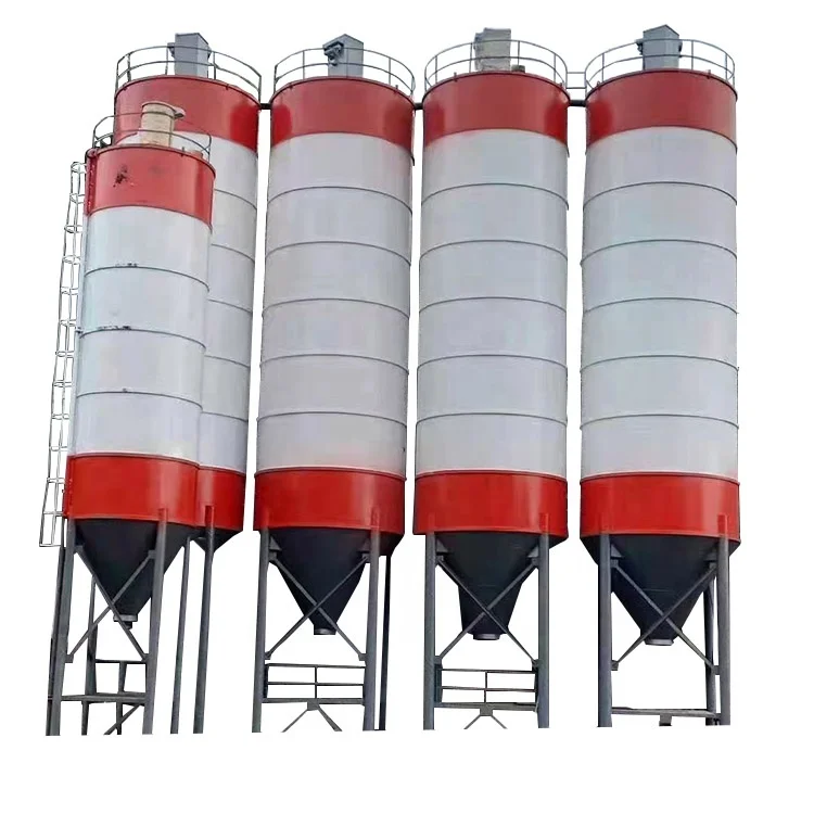 Customized Bolted type 50 ton 300 ton bolted type cement silos machine with for concrete batching plant for sale
