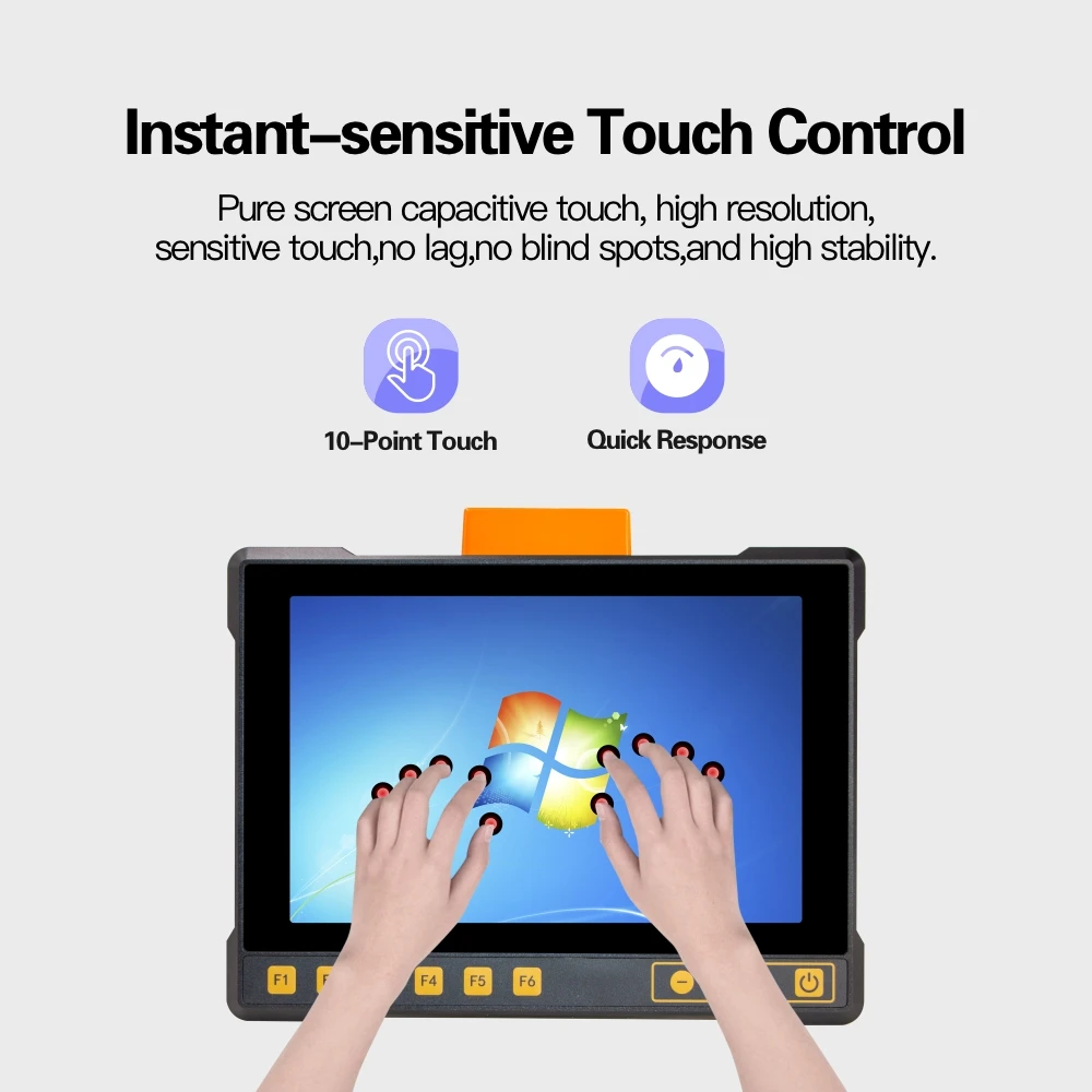 Vesa mount 10.1 inch fanless touch screen display tablet ip67 waterproof android vehicle computer