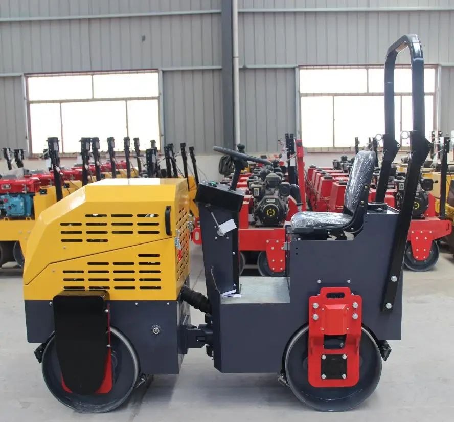 China small double drum roller compactor vibratory 1 ton road roller