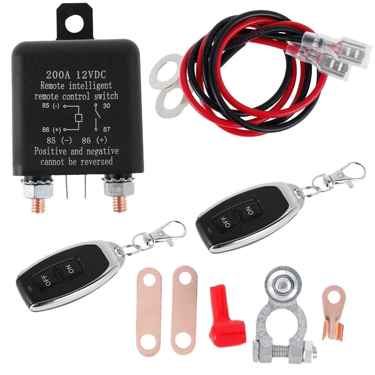 4 Pin Wireless Relay Car Automotive 12V 120A 200A  Car Kill Switch Anti-Theft with For Automotive Car Truck Motor Boat