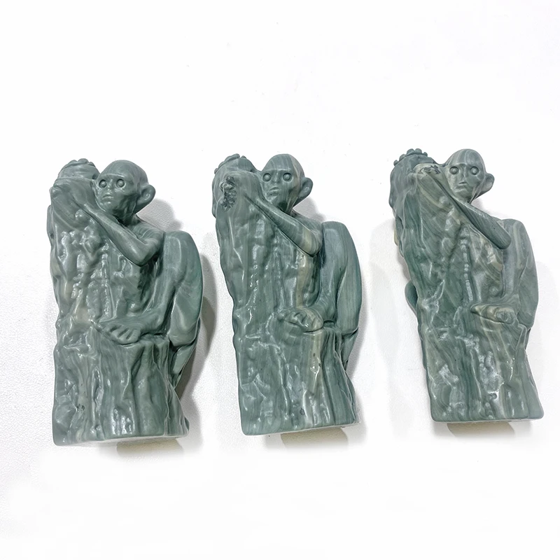 High Quality Natural Crystal carved jade Sculpture Green jade carving for crystal crafts