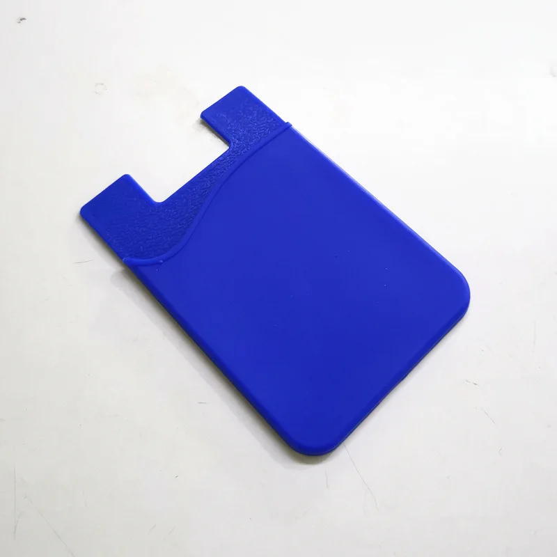 Custom Logo Cell Phone Adhesive Credit ID Card Stick On Holder Silicone Mobile Phone Card Wallet