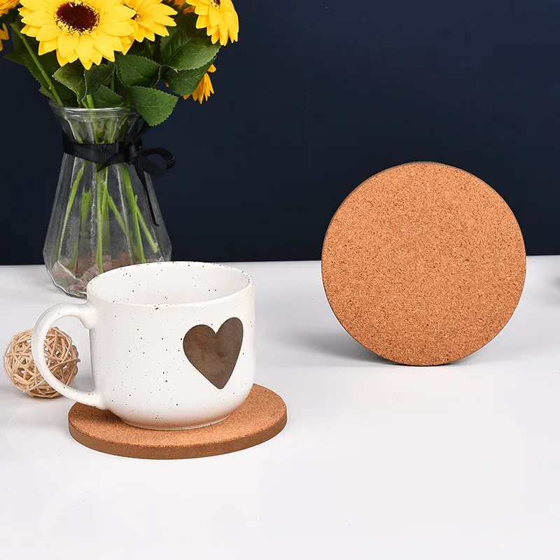 custom Printing Logo Coffee Tea Beer Mug Cup Sublimation coaster cork