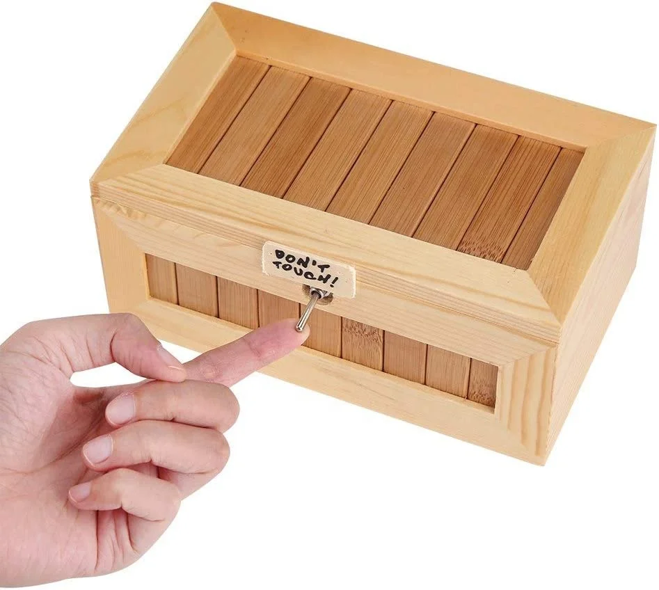 Wooden USB Electronic Money Saving Box Funny Interactive Stress-Relief Toy Gift Desk Decoration for Home & Office Desk