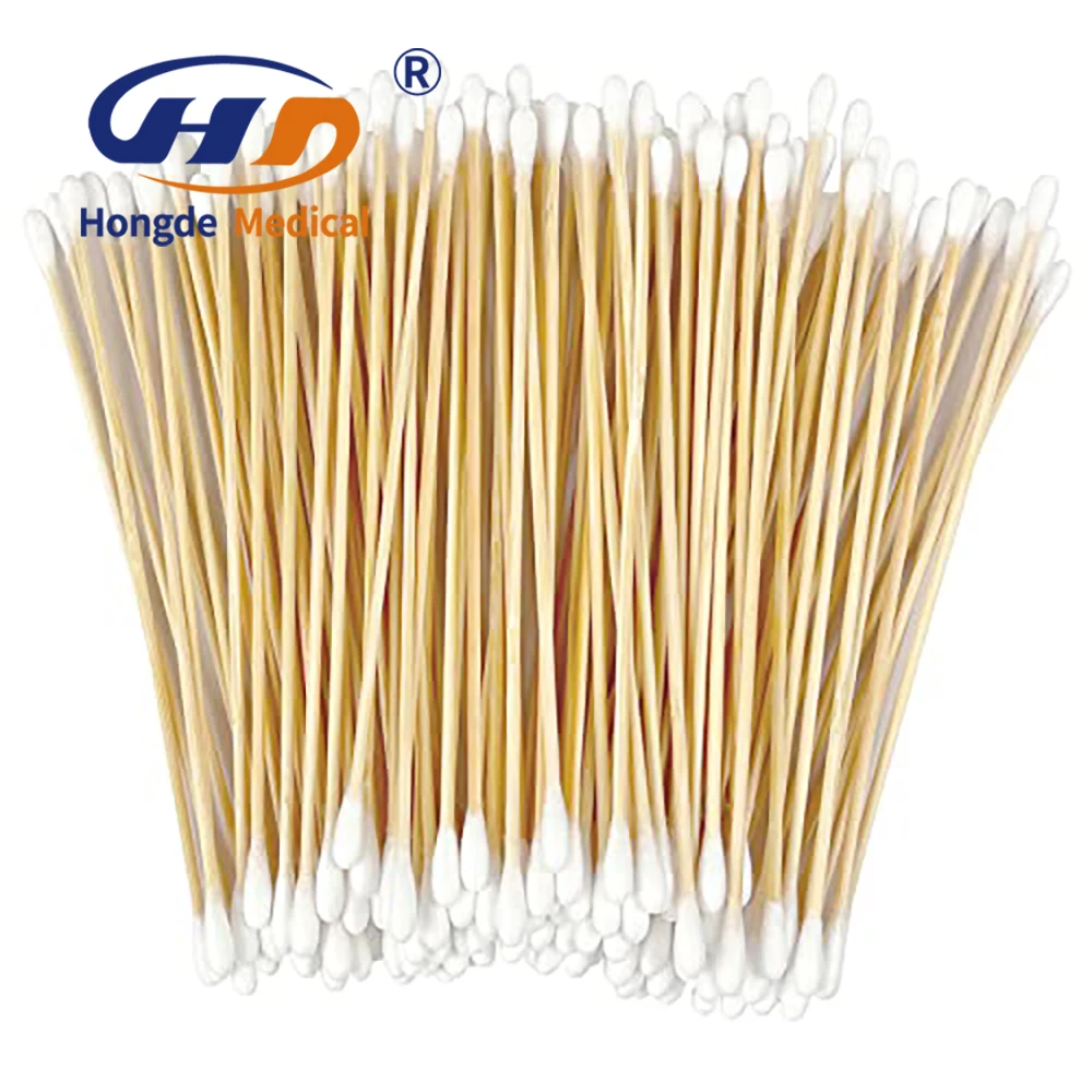 bamboo sticks cotton medical sterile plastic stick gauze swab paper stick cotton swab round box for makeup remove