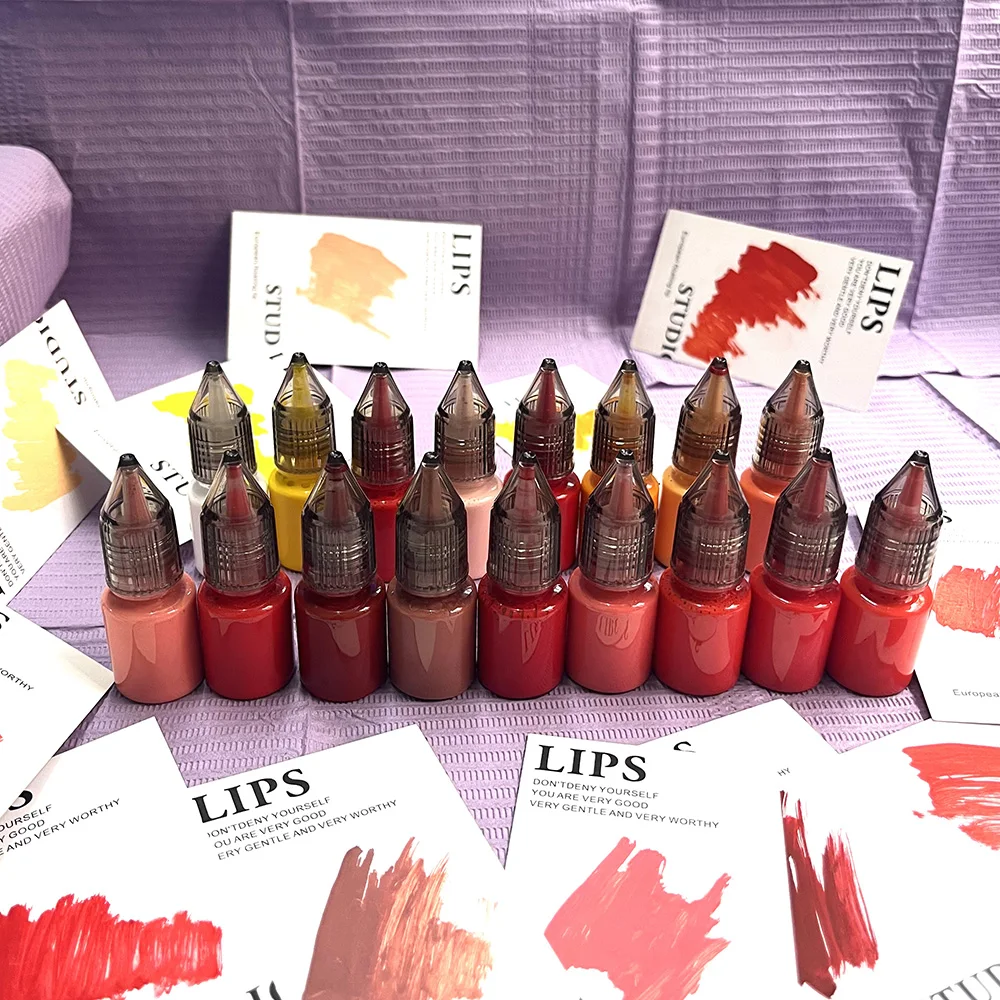 Private Logo Micropigmentation Areola Color Eyebrow Tattoo Ink Permanent Makeup PMU Pigment for Microblading Nano Brows Lips