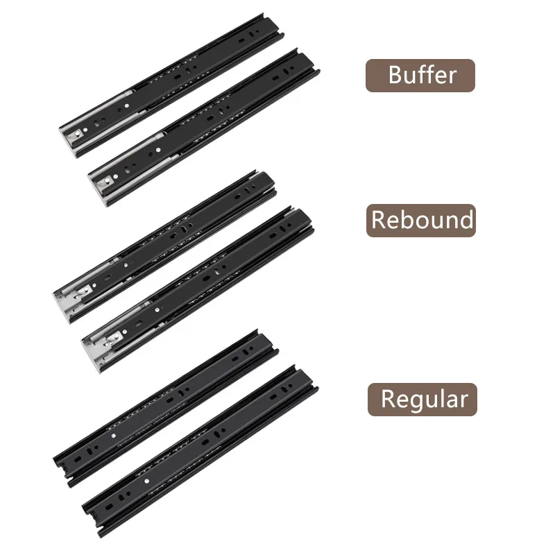 Hot Sale 35/45mm Blue Zinc Plated  Drawer Slide For Furniture Drawer Slide Rail