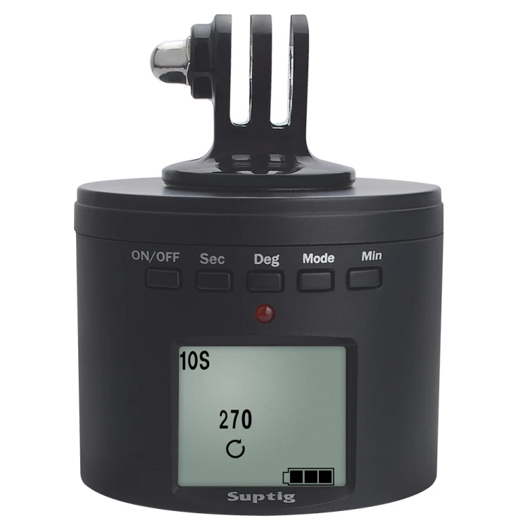 360 Degree Panoramic-Head Power-driven Time Lapse Stabilizer Tripod Adapter Turntable Mount for GoPro