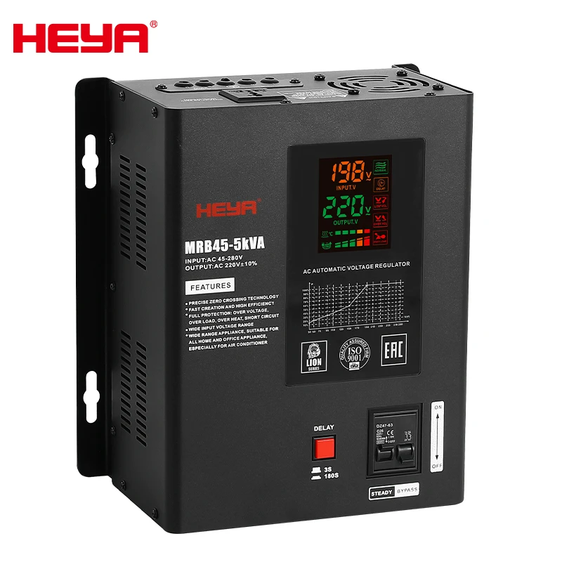 AVR 3KVA 45/60/90V-280V Ultra Super Low Voltage 220V Wall Mounted Power AC Relay Automatic Voltage Regulators Stabilizers