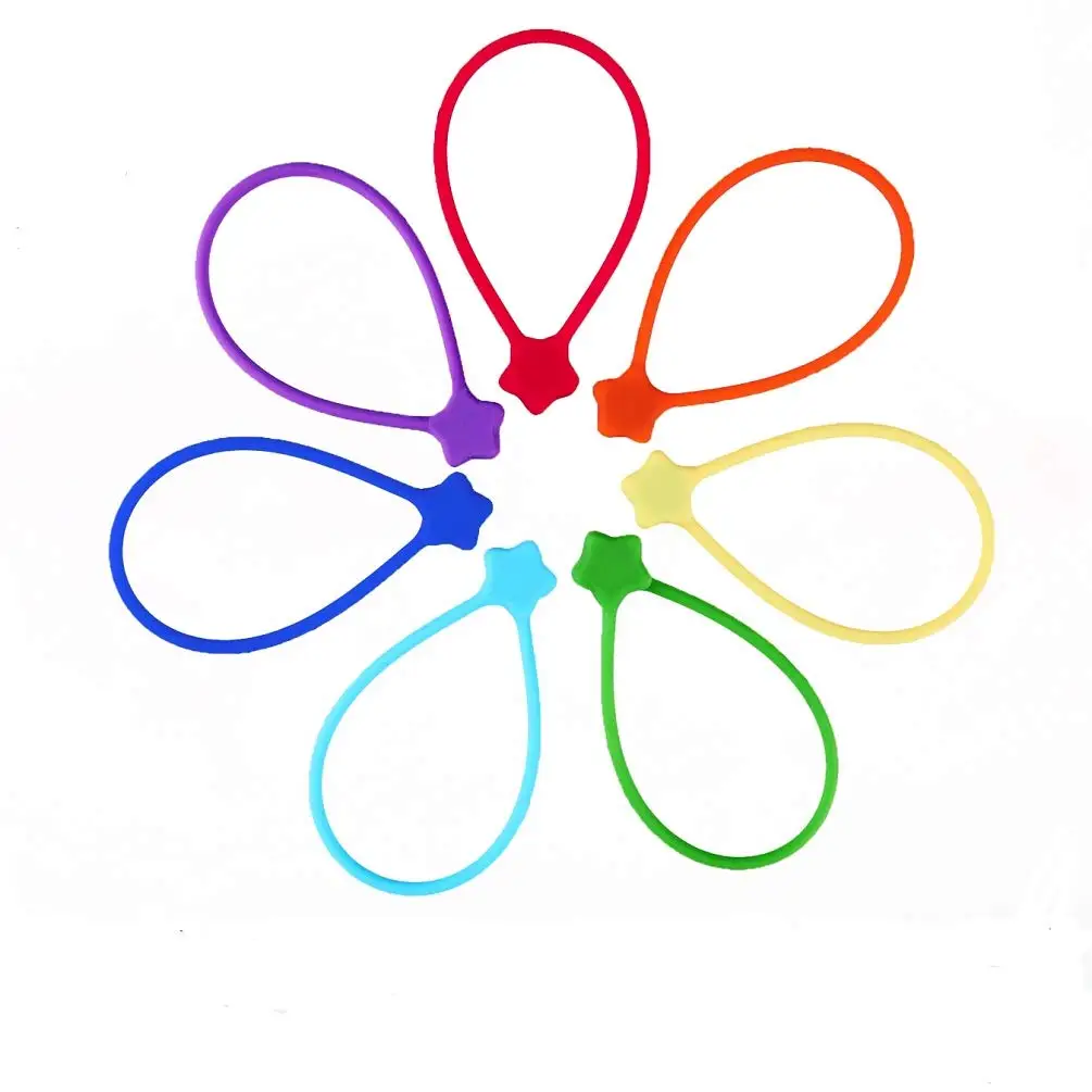 Многоразовые силиконовые магнитные кабельные стяжки для связывания и организации хранения вещей