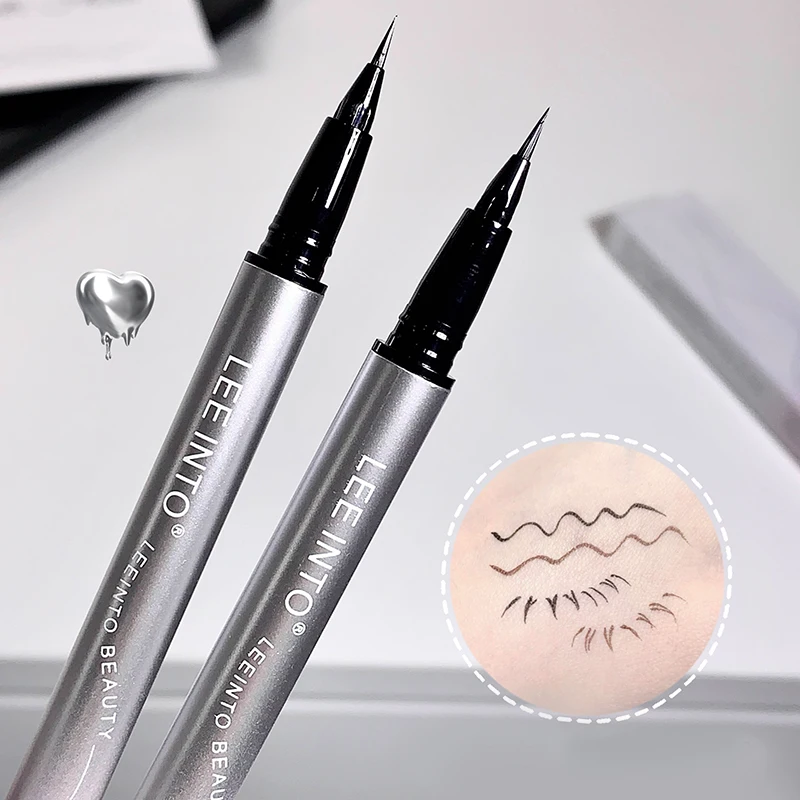 LEEINTO Extremely Fine and Smooth Waterproof Eyeliner Pen Makeup and Color Display Lower Eyelash Liquid Eyeliner