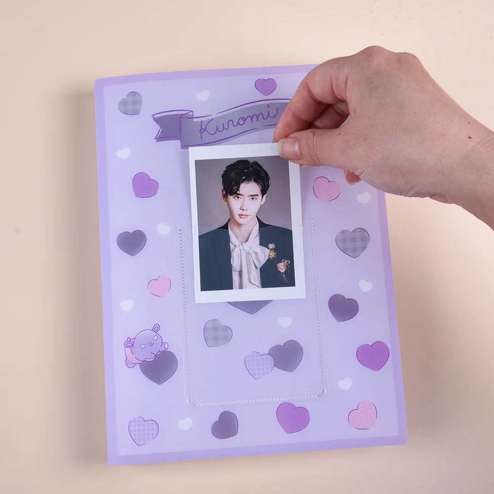 Kawaii Sanrios Binder Photocards Cover Anime Kuromi Melody Pachacco Photo Album Cartoon Collect Book Scrapbook Card Holder Gift