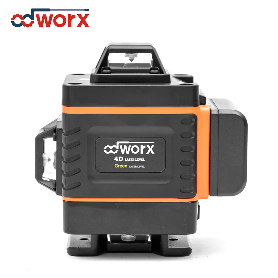 Лазерный уровень ODWORX, 16 линий, поворот на зеленую линию 4D, самонивелирующийся на 360 градусов, горизонтальный и вертикальный супермощный Нивелир, настенный лазерный уровень