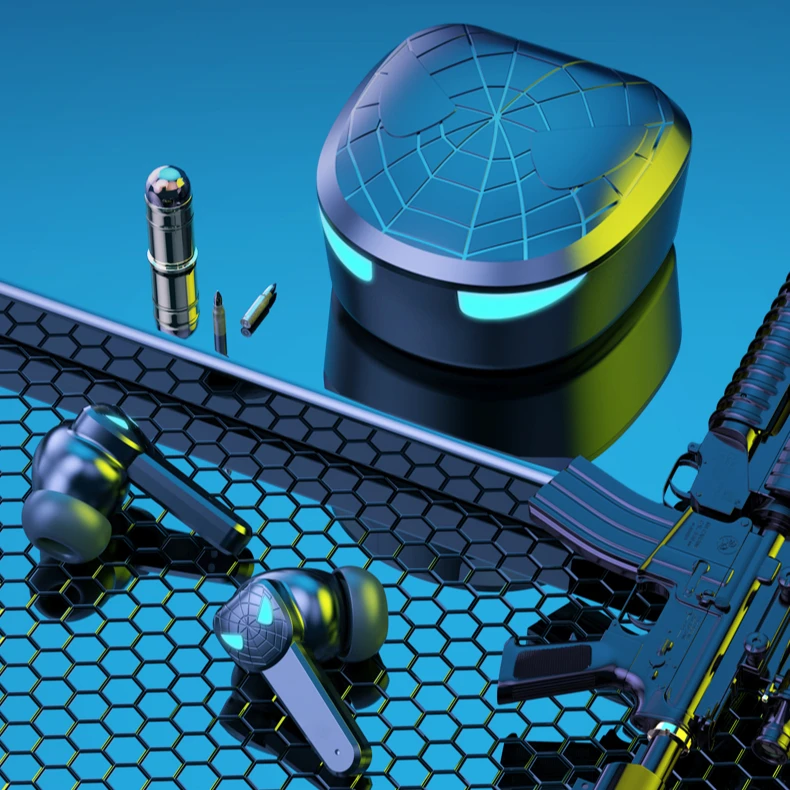 TG10 ушной раковины паук Игровые наушники-вкладыши Tws с E-спортивные bluetooth наушники светодиодной подсветкой игры беспроводные наушники