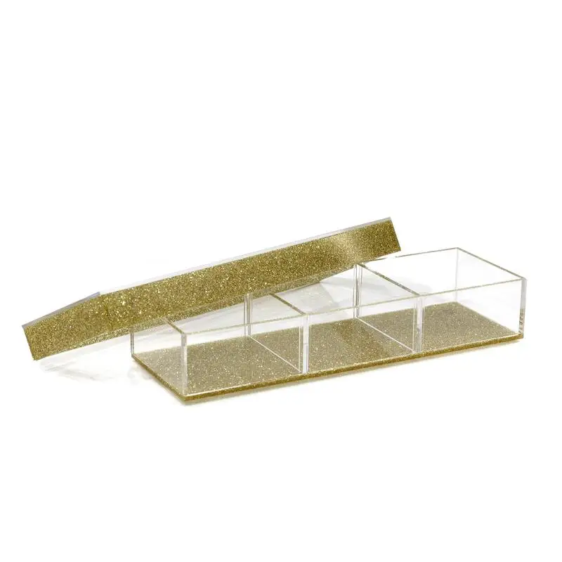 Clear 3 Sectional Tray Box Custom Acrylic Gift Boxes For Jewish