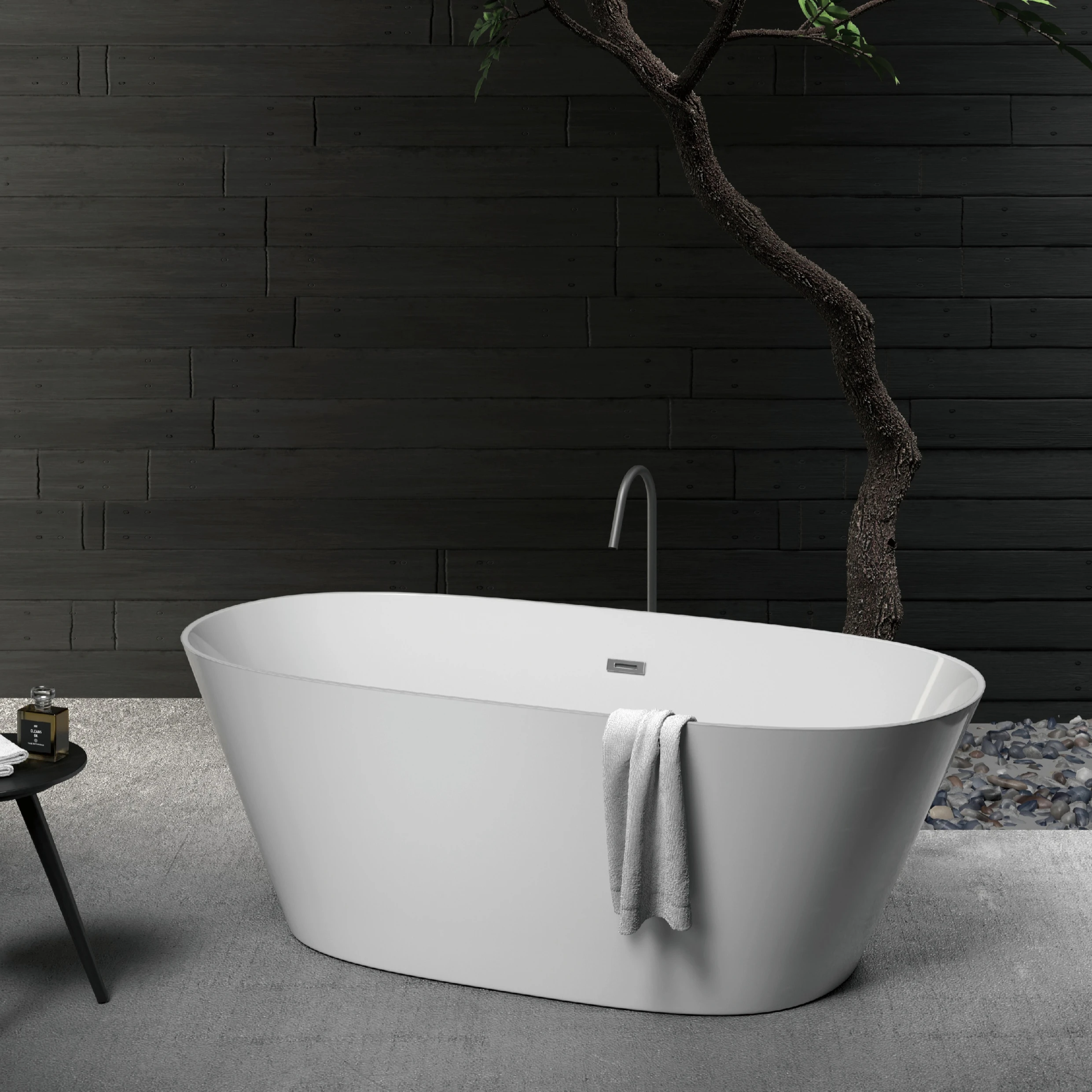 High Quality One Person Walk In Bathtub White Color Durable Acrylic Soaking Free Standing Bath Tub