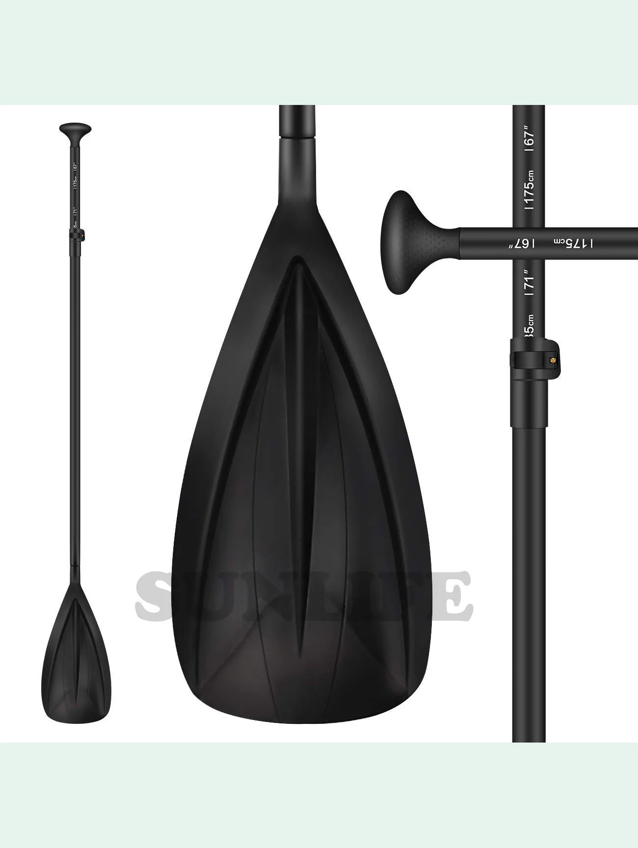 Adjustable Carbon   SUP Paddle Stand-up Paddle board Heavy Duty Aluminum Alloy Lightweight Oar